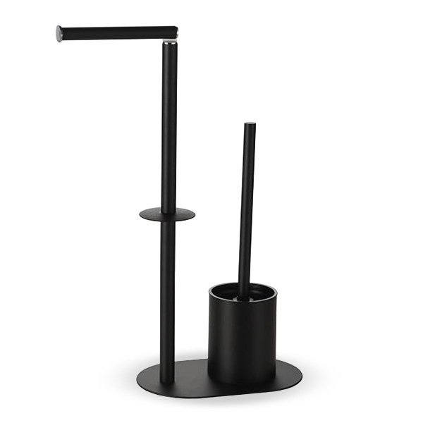 מעמד עם מתקן לנייר טואלט ומברשת לאסלה עגולה, דגם SH3026