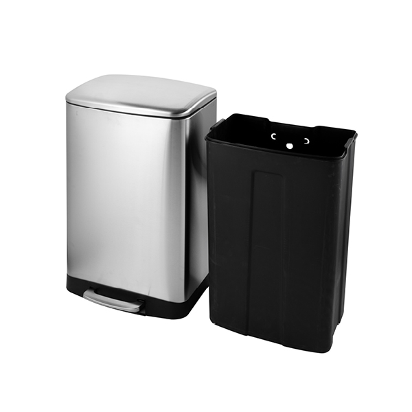 פח פדל מלבני רחב עם סגירה שקטה 50L, דגם G100