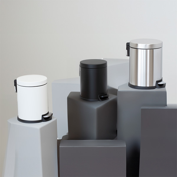 פח פדל עם ראש שטוח וסגירה שקטה, דגם G500