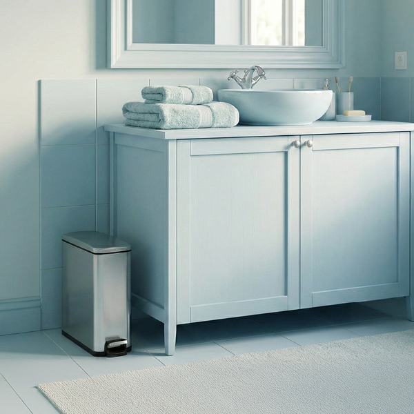 פח פדל מלבני רחב עם סגירה שקטה 6L, דגם G600