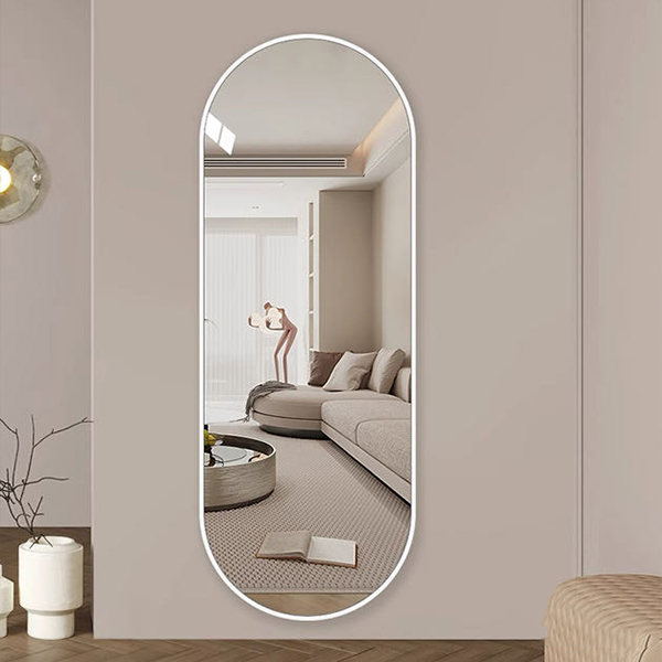 מראה אובלית עם מסגרת דקה, רוחב 600 מ"מ, דגם MO600