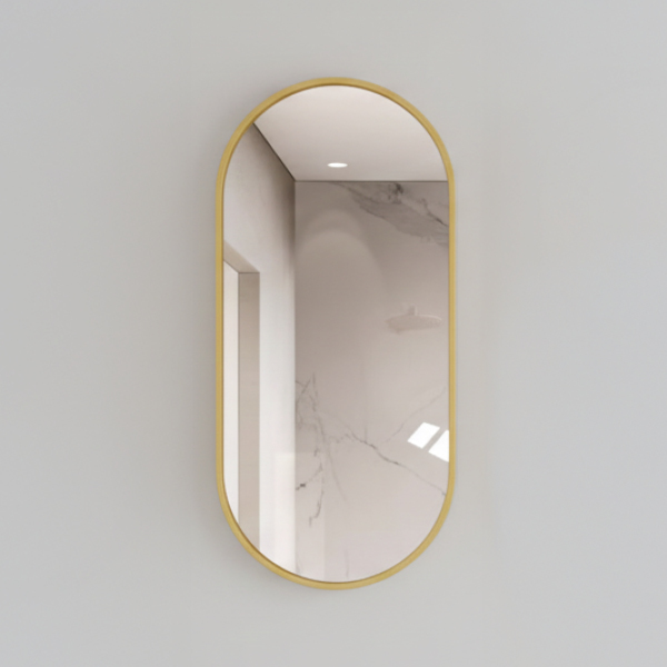 מראה אובלית עם מסגרת דקה, רוחב 600 מ"מ, דגם MO600