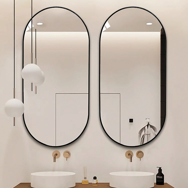 מראה אובלית עם מסגרת דקה, רוחב 700 מ"מ, דגם MO700