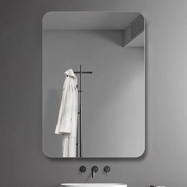 מראה מלבנית עם פינות מעוגלות ללא מסגרת, רוחב 600 מ"מ, דגם MRC600