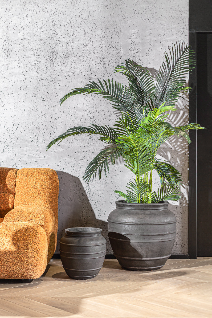 עציץ אואזיס ראונד גראפיט M