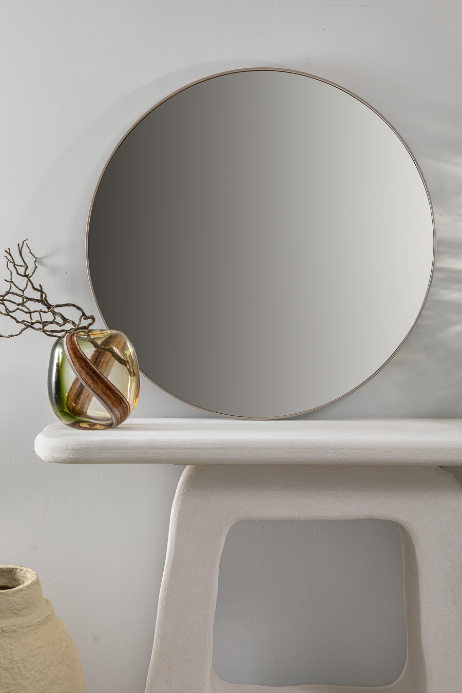 טיימלס ראונד מירור קאשמיר L