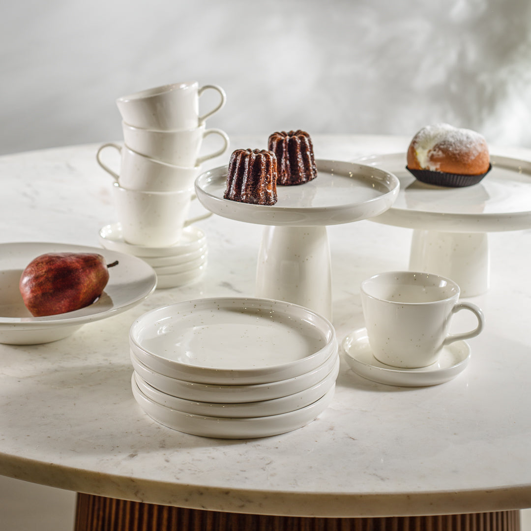 ספלי אספרסו ותחתיות ונילה - שישייה